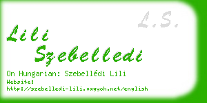 lili szebelledi business card